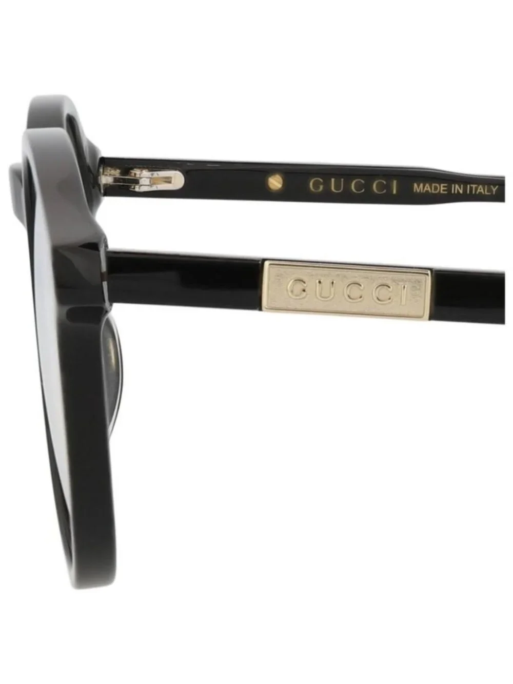 New Gucci Mens Round/Oval Black Black Transparent Fashion Designer Eyeglasses